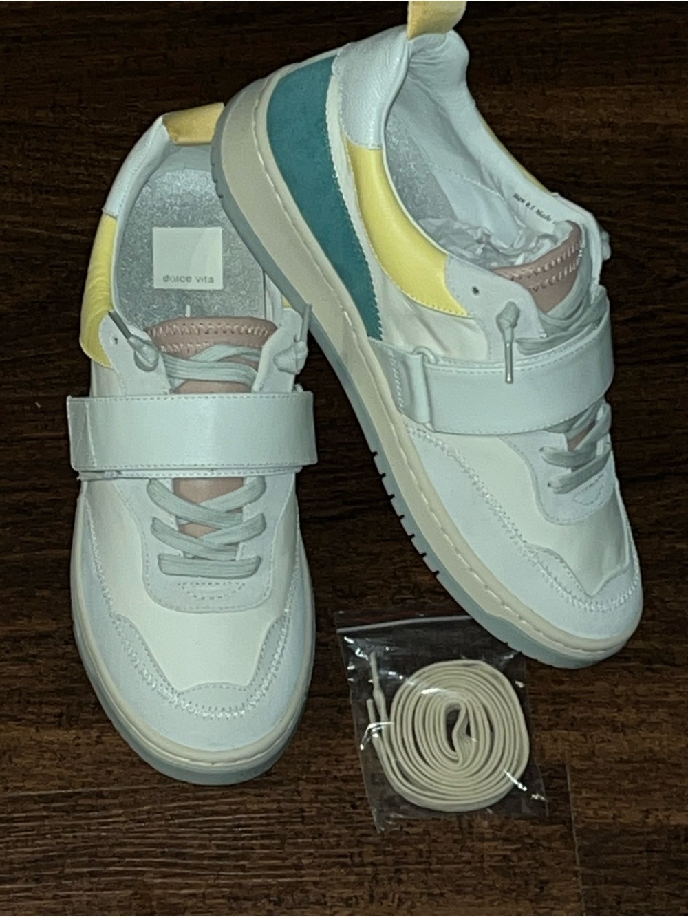Dolce Vita Alvah Leather Sneaker in the "Multi Pastel" colorway